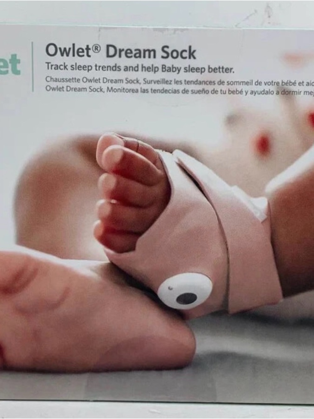 Owlet Dream Sock Baby Sleep Tracker - Pink
